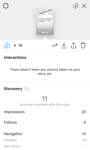 Pogledajte podatke o povraćaju ulaganja u Instagram Stories, 9. korak.