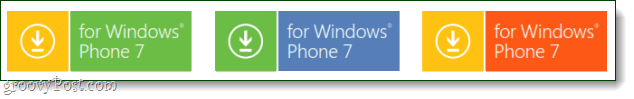 Logotip novog gumba sustava Windows Phone 7