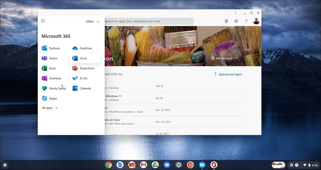 pokrenite korištenje Microsoft Officea na chromebooku