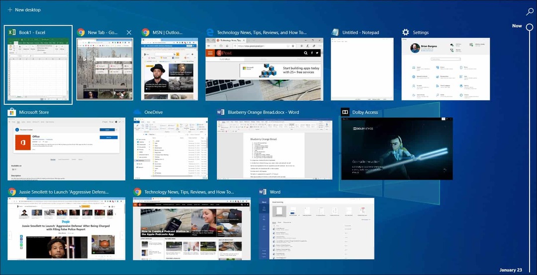 Vremenska traka Chrome aktivnosti Windows 10
