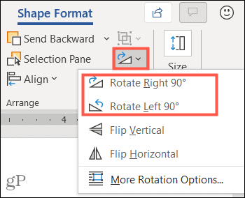 Rotirajte okvir za tekst u programu Word u sustavu Windows