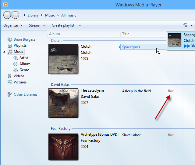 Flac podržava Windows Media Player