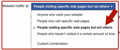 mogućnosti ciljanja prometa na web stranicama facebook oglasa