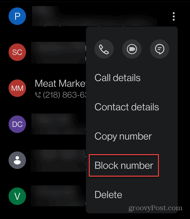 Blokirajte broj na Androidu