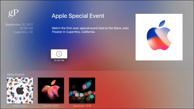 Apple Posebni događaj Apple TV