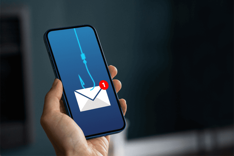 phishing email na telefonu