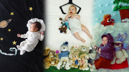 Mjesec po mjesec dana koncept bebe! Kako napraviti najrazličitije fotografije beba kod kuće?
