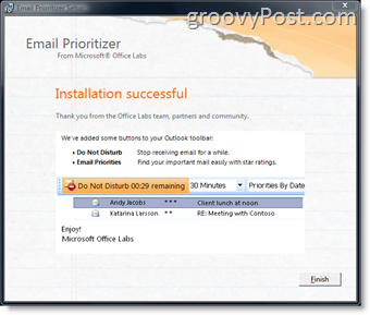 Kako organizirati svoju pristiglu poštu s novim dodatkom Email Prioritizer za Microsoft Outlook:: groovyPost.com