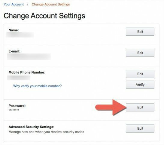 Kako promijeniti svoju Amazon lozinku