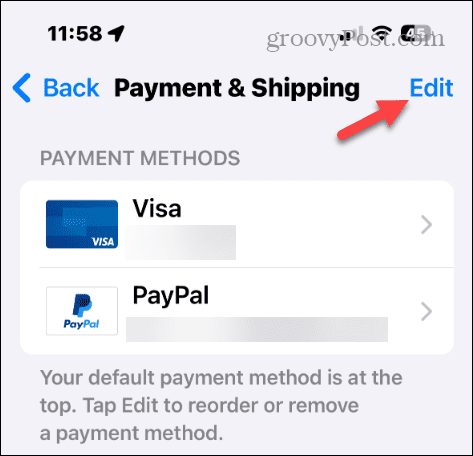 Promijenite način plaćanja svog Apple računa