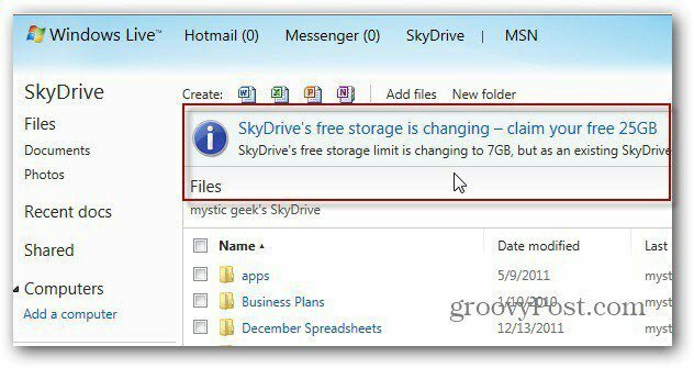 Nabavite svojih 25 GB SkyDrive-a