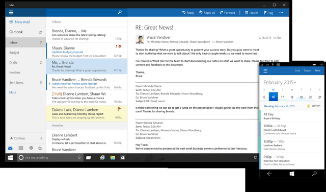 Univerzalne aplikacije Microsoft Office 2016 za Windows 10