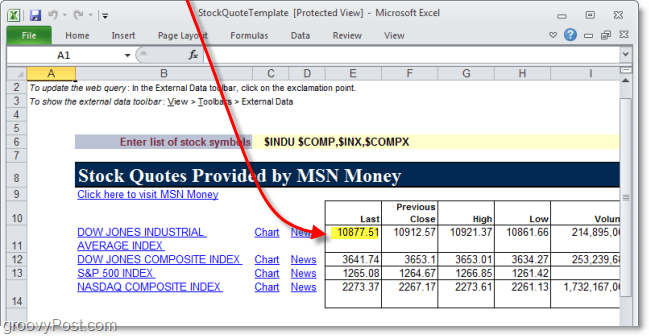 Kako koristiti internetske podatke u proračunskim tablicama programa Excel 2010 i 2007