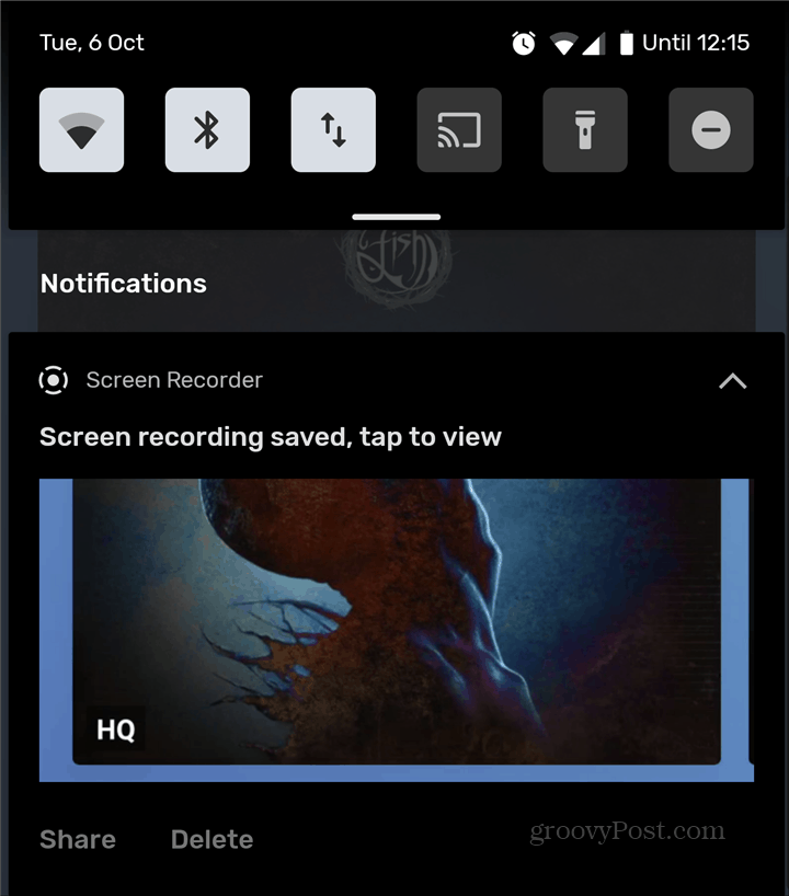 Brisanje dijeljenja snimanja Android Screen Recorder-a