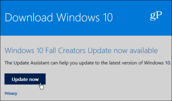 3 Stranica za pomoć pri ažuriranju sustava Windows 10