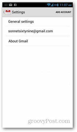 Android gmail dodaj račun