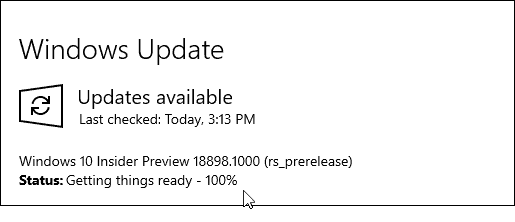 Windows 10 20H1, gradnja 18898