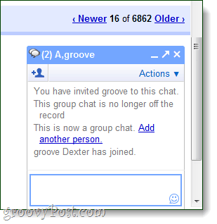 grupni chat u prozoru gmaila
