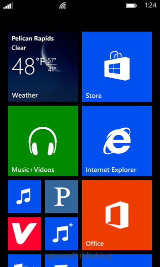 Početna stranica Windows Phone-a