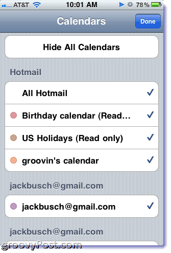 Hotmail kalendar
