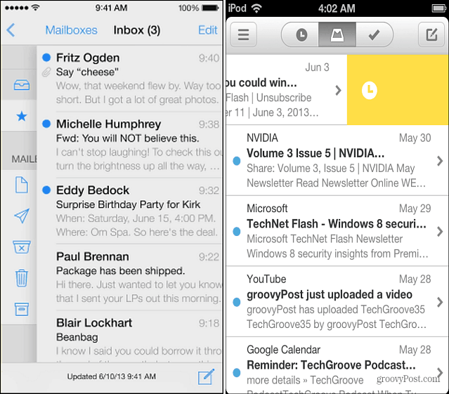 Mail iOS 7 i App Mailbox