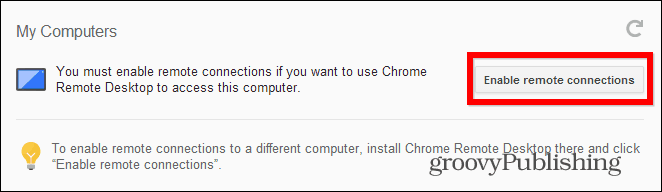 Započnite Chrome Remote Desktop PC