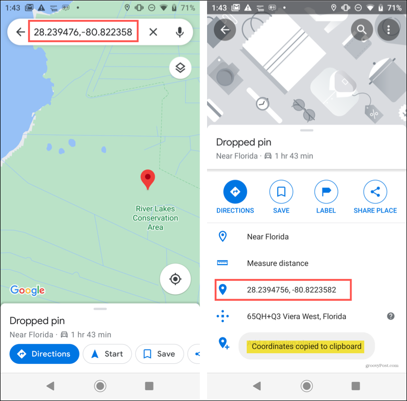 Android ispao pin na Google kartama
