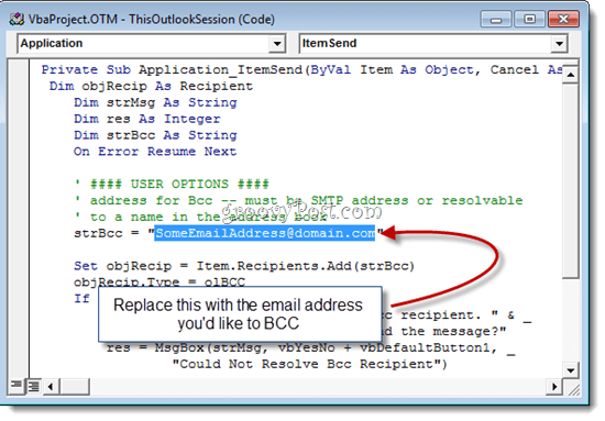 Automatski BCC s Outlookom 2010