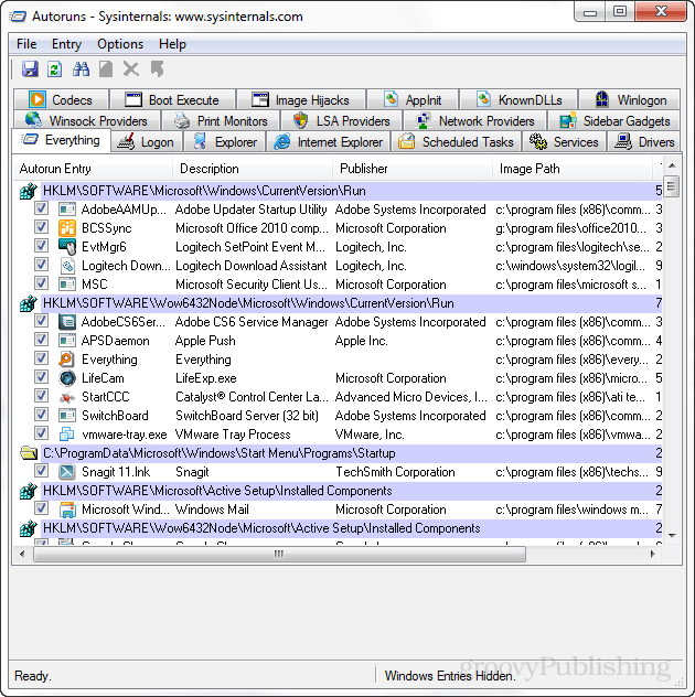 Sysinternals Autoruns pomaže u upravljanju stavkama za pokretanje sustava Windows