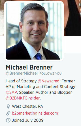 twitter profil biografije Michaela Brennera