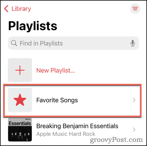 Apple Music Favorites Playlist