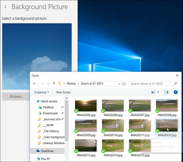 Promijenite pozadinsku sliku e-pošte za Windows 10 ili je učinite praznom