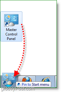Snimak zaslona za Windows 7 - glavni upravljački panel zaslona za pokretanje izbornika