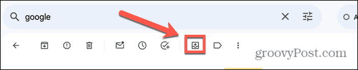 gmail ikona premjesti u pristiglu poštu