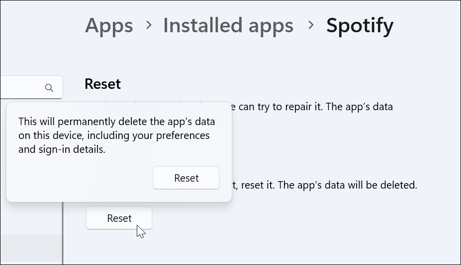 Reset App fix spotify shuffle ne miješa