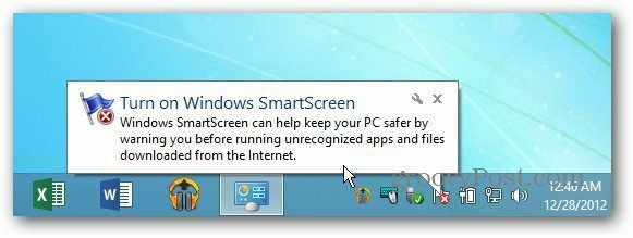 Obavijesti balon SmartScreen