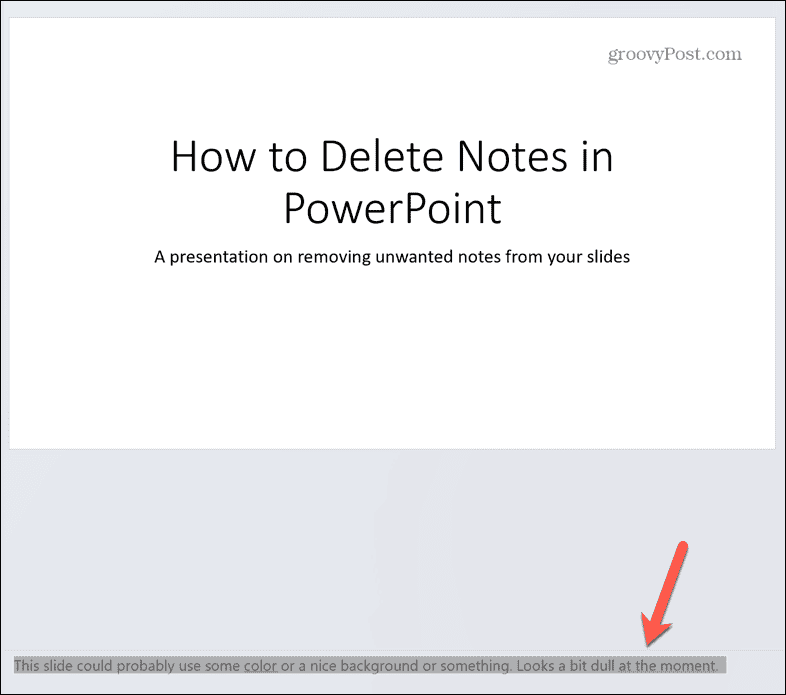 powerpoint istaknute bilješke