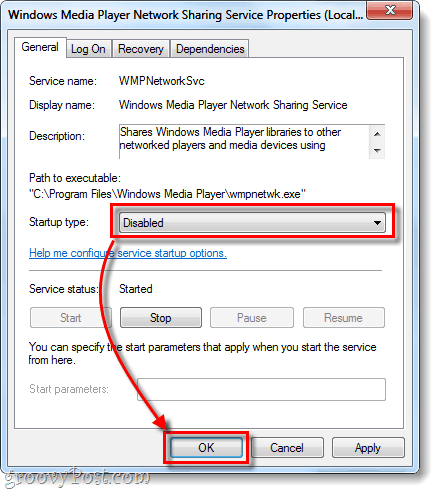 Windows Media Player pokretanje vrste onemogućeno