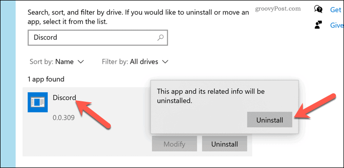 Uklanjanje razdora iz sustava Windows 10