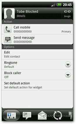 HTC Android Block pozivača