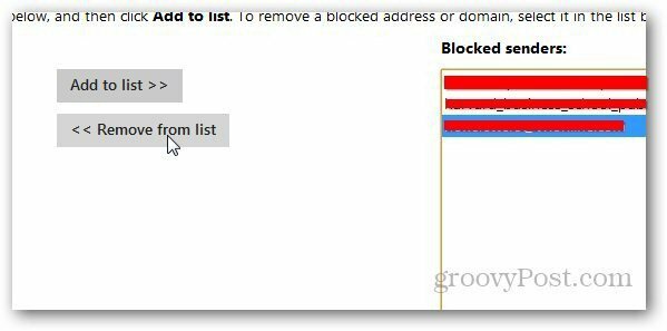 Outlook popis blokiranih 5