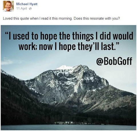 michael hyatt facebook post