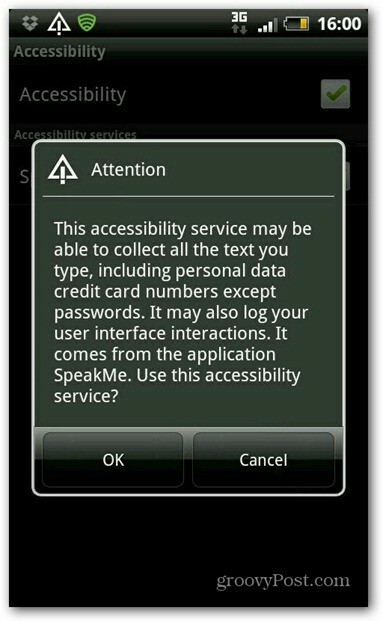 Omogući pristup SpeakMe za Android