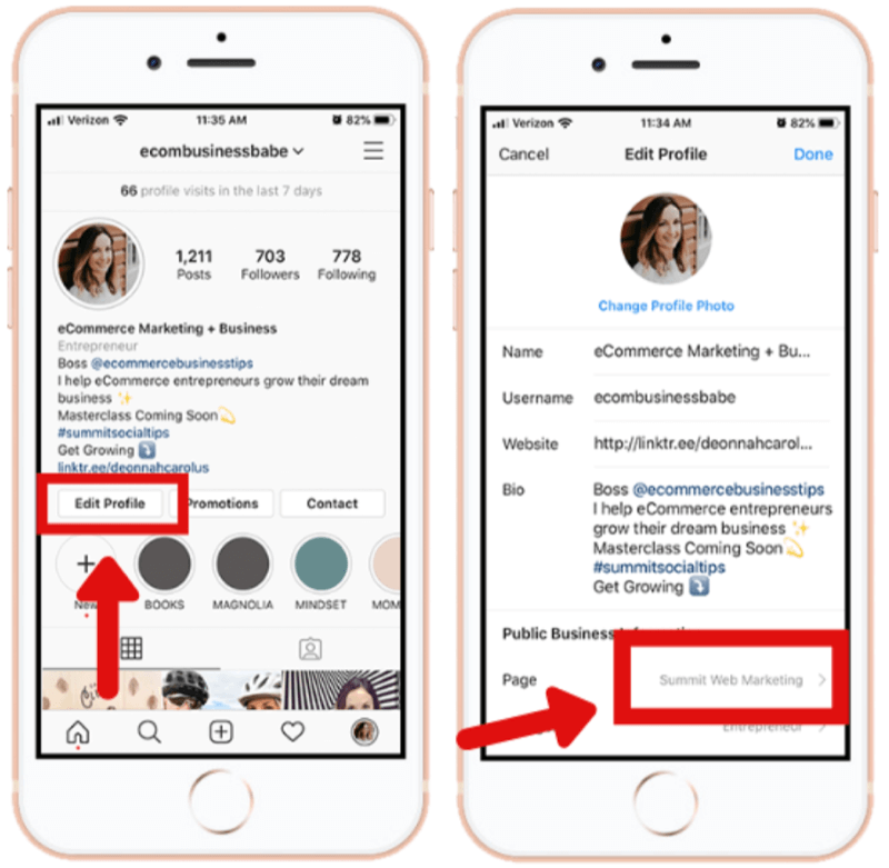 kako povezati poslovni račun Instagrama s Facebook stranicom u aplikaciji Instagram
