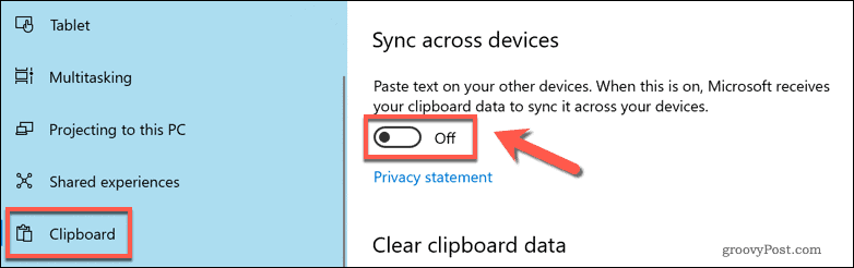 Omogućite sinkronizaciju međuspremnika u oblaku u sustavu Windows 10
