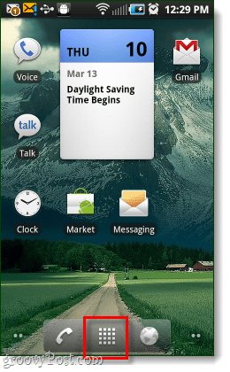 gumb gumba aplikacije za početni zaslon na Androidu