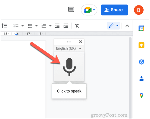 Omogućite glasovno pisanje u Google dokumentima