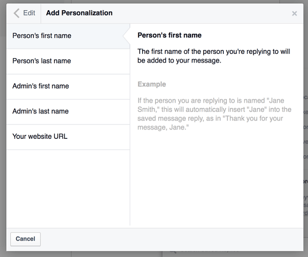 facebook dodati personalizaciju