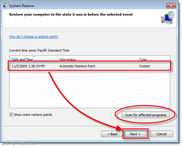 Popravite Windows 7 pomoću točke vraćanja sustava [Kako]