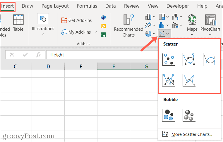 Umetnite raspršenu tablicu u Excel